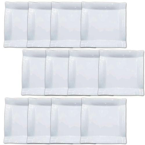 12 Pieces Melamine Square Dinner Plates