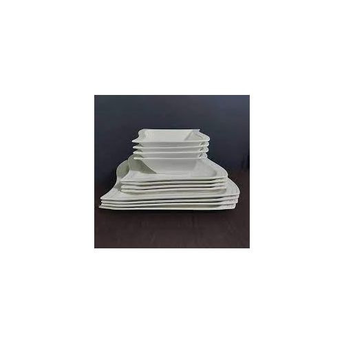 12 Pieces Ceramic Dinnerware Set Of 4 Bowls 4 Dinner Plates And Side plates-White