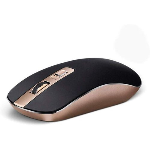 S4000 Optical USB 1600 DPI 2.4Ghz Wireless Mouse Mute Gaming Mouse For PC and Laptop - Black in Gold