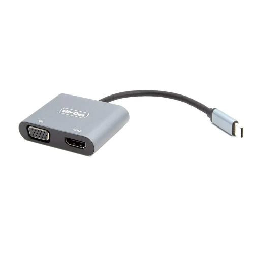 USB-C to HDTV+VGA Converter GD-8280 -Silver