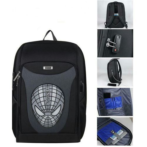 Anti-Theft Travel Laptop Student Bookbag Backpack Bag 14.5 Inch, Black.
