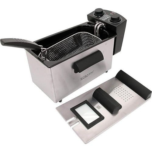 High Efficient 3 Liters Electric Deep Fryer With Stainless Steel Housing