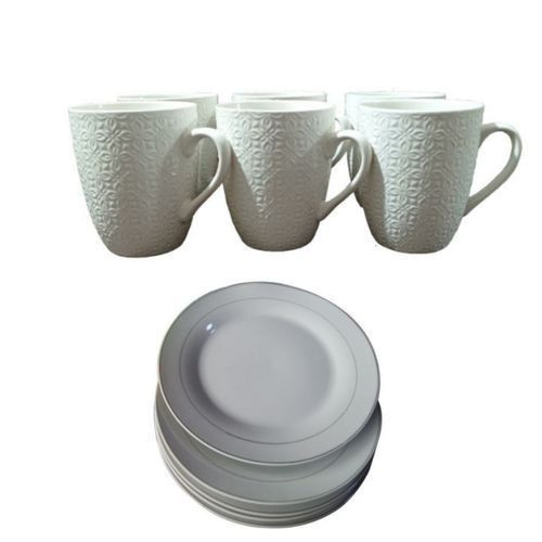 6PCs Cups And 6 Dinner Plates