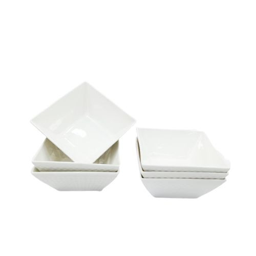 6 Pieces Ceramic Square Shaped Dinner Bowls