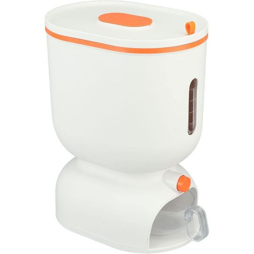 Press Type Rice Bucket ABS and PP Leakproofness Scale Visualization Push Rice Bucket Containers for Rice Grain Cereal Rice Storage Bins-Multicolour