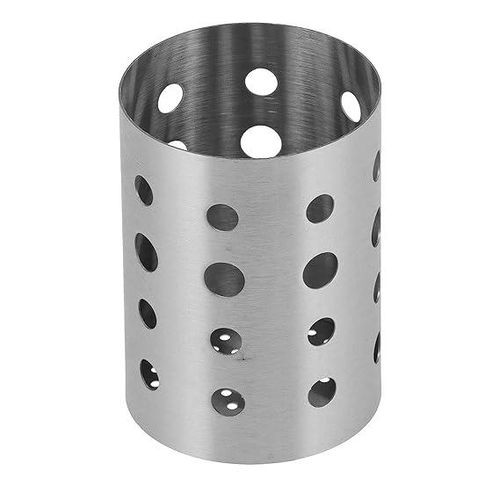 Stainless Steel Cutlery Holder Storage For Knives Forks And Spoons Or Office Pens And Rulers With Draining Holes At The Bottom Designs Vary