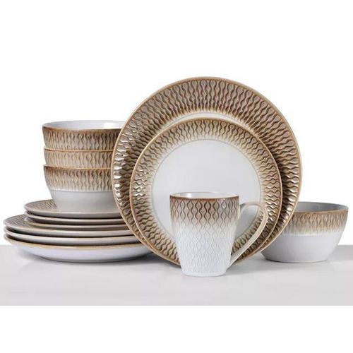 24 Pieces Ceramic Dinner Set Of 6 Bowls 6 Side Plates 6 Dinner Plates 6 Cups