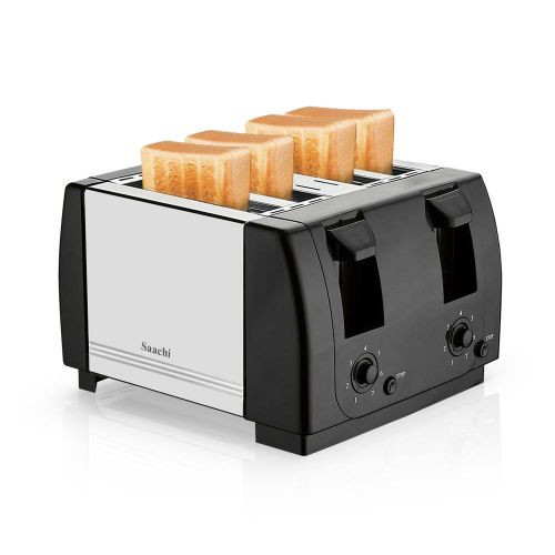 4 Slices Electric Stainless Steel Toaster Oven With Automatic Pop Up