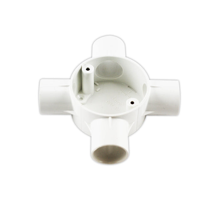 JUNCTION BOX PVC 4WAY 20MM EST JUN4-20-WH