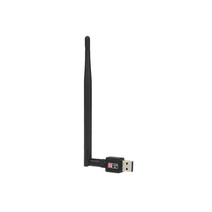 Wireless Usb Wifi Adapter Dongle With Antenna - black
