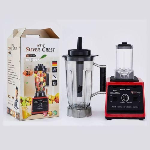 3 lIters Electric Commercial Blender With Big Jar And Small Grinder-Transparent