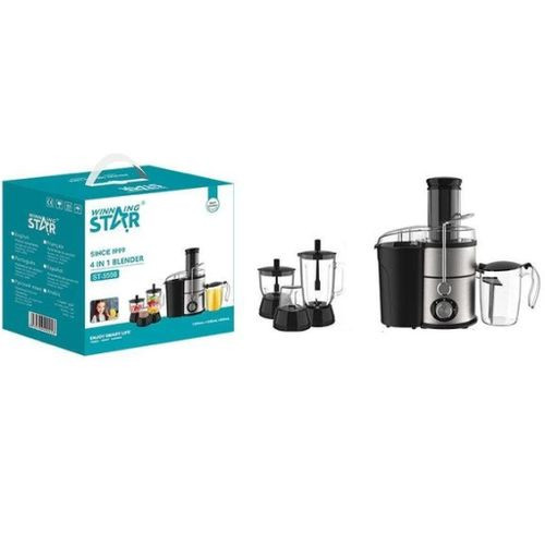 4 In 1 Multifunctional Electric Juicer-Silver/Black