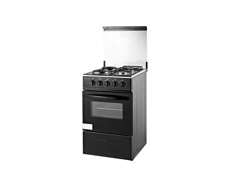 Global Star Gas Cooker 2 Gas + 2 Electric Oven  50*60 - Black