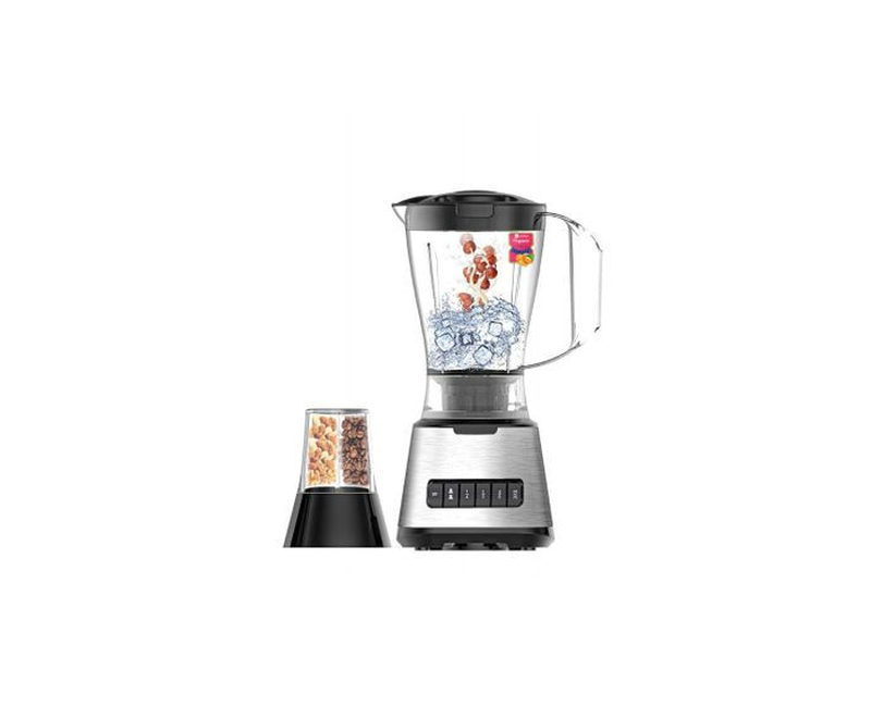 2 in 1 Blender And Grinder With Ice Crushing Function Of 1.5litres-Transparent