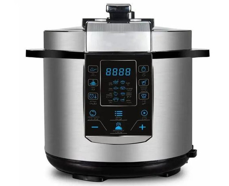 Multifunctional Electric Pressure Cooker Of 6 Liters With 14 Functions-Silver