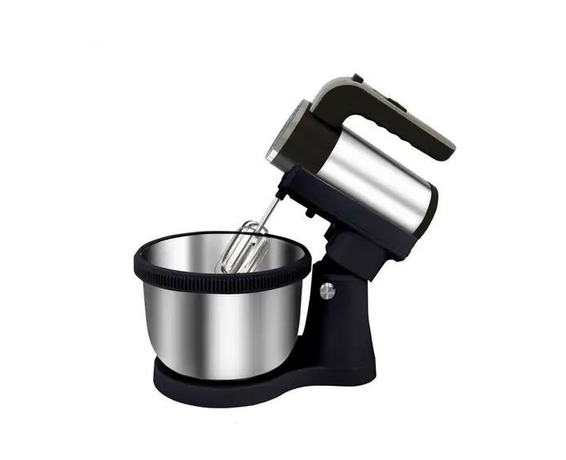 Stand Mixer With Automatic Stainless Steel Rotating Bowl