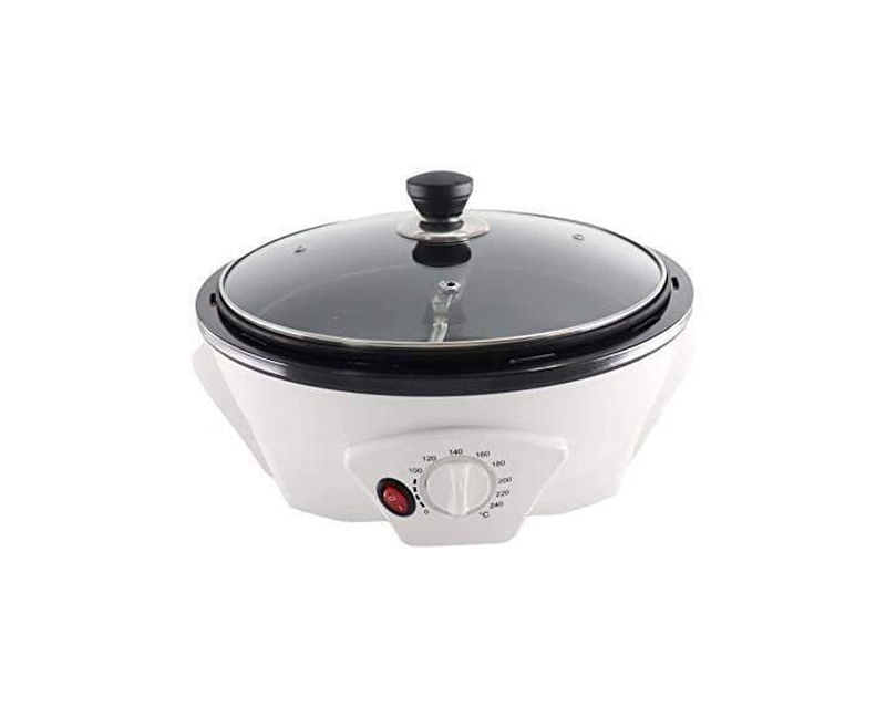 Automatic Electric Coffee Roaster With Non Stick Bottom-White