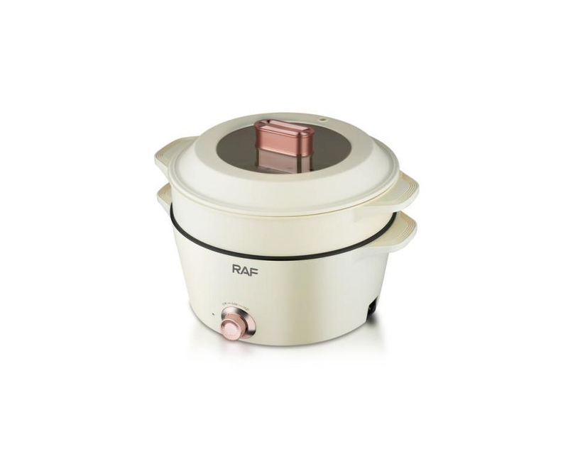 Large Electric Hotpot Rice Cooker Of 7 Liters With Steamer-Multicolour