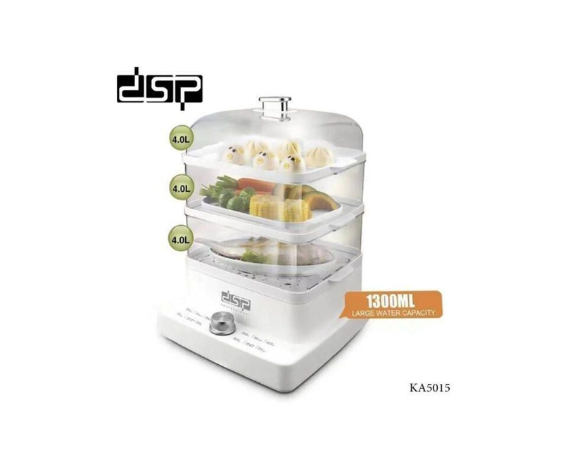 Electric Steaming Cooking Appliance With 3 Layers-Multicolour