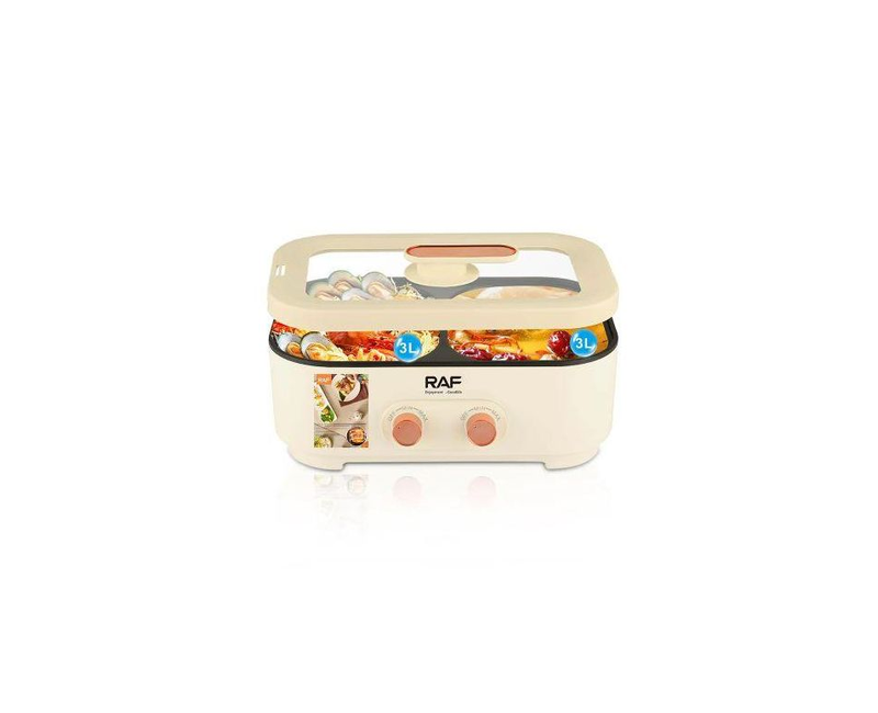 6 Liters Multifunction Electric Hotpot Rice Cooker Cooks Any Food Of Your Choice-Multicolour