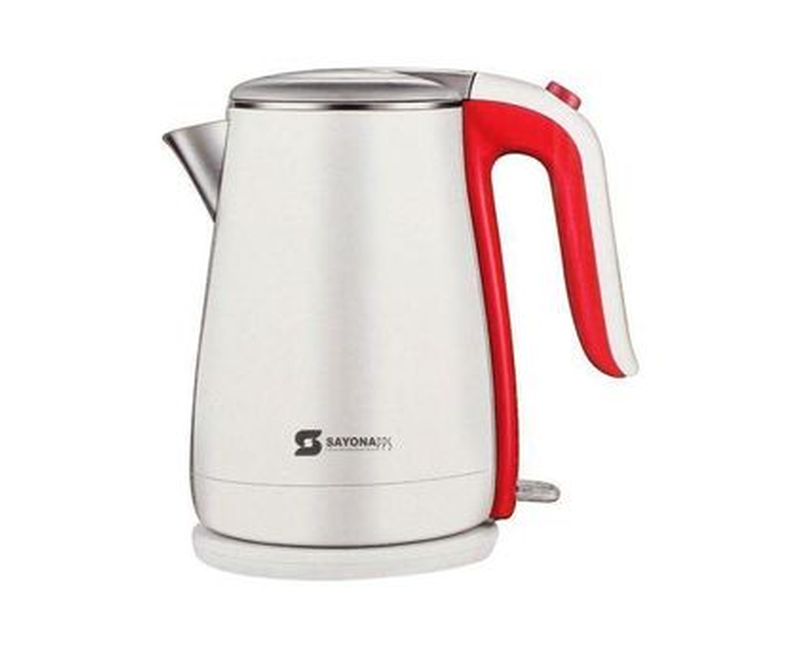 Fast Boiling Electric Kettle Which Keeps Hot After Boiling 1.7 Liters-White/Red