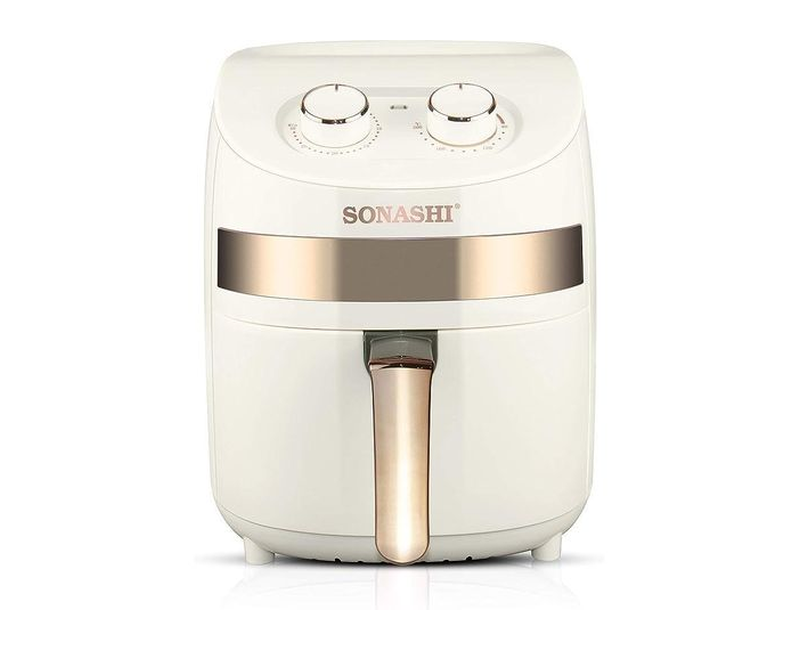 Airfryer With 60Minutes Timer And Over heat protection-Cream/Black/Gold