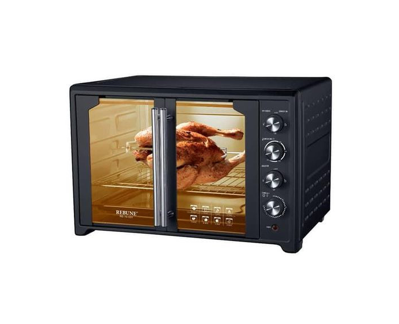 75 Liters Large Oven With Rack Tray Handle Rotisserie And Convection Function - Multicolor