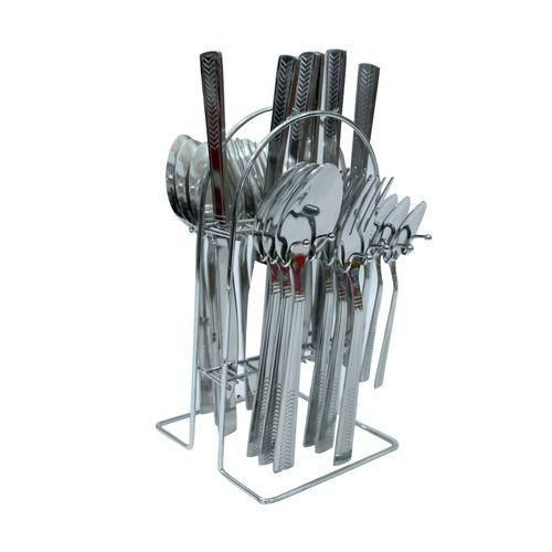 Cutlery Set With Tea Spoons,Table knifes And Forks Design May Vary - Silver