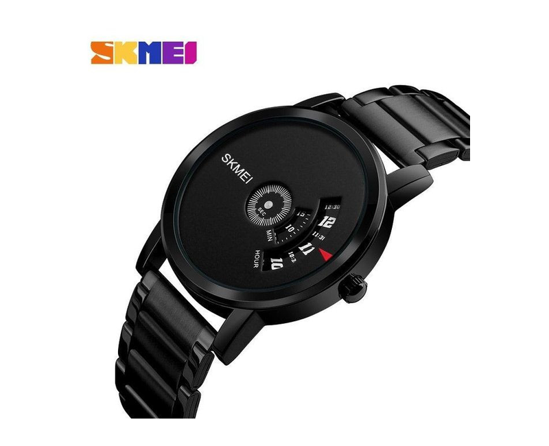 Stylish Analog Display Less Weight Mens Designer Watch - Black