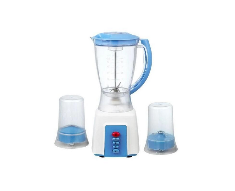 3 In 1 Blender For Grinding Mincing And Blending With Plastic Jar of 1.5 Liters-Transparent