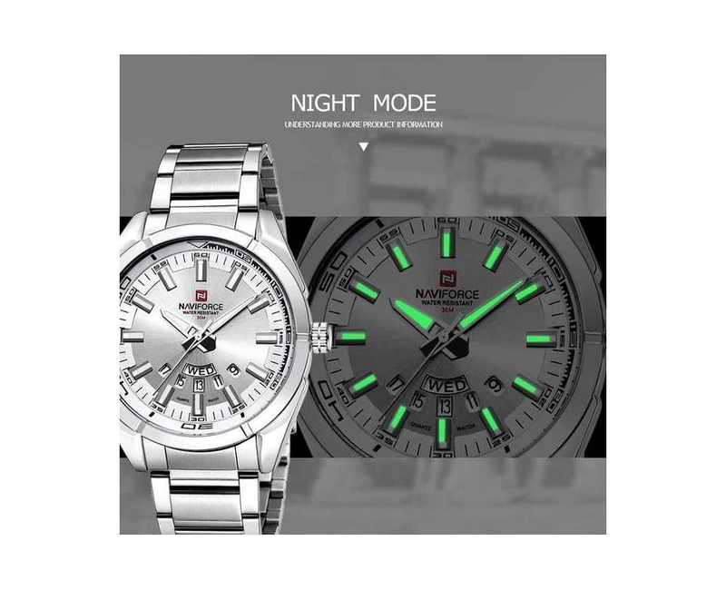 Stainless Analog Dated Classy Trend Men's Watch - Silver