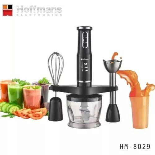 Hoffmans  5 In 1 Stainless Small Immersion Electric Handheld Stick Blender and Mixer set With With Egg Whisk Attachment Mixing Beaker And BPA-FreeFood Chopper Bowl- Multicolor