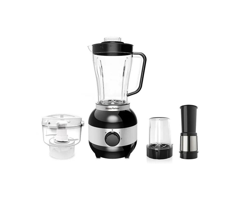 4 In 1 Blender With Grinder Juicer Mill And Food Processor-Black