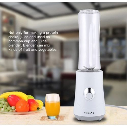Sokany Portable Blender With Sports Bottle Protein Fruit Smoothie Maker - White