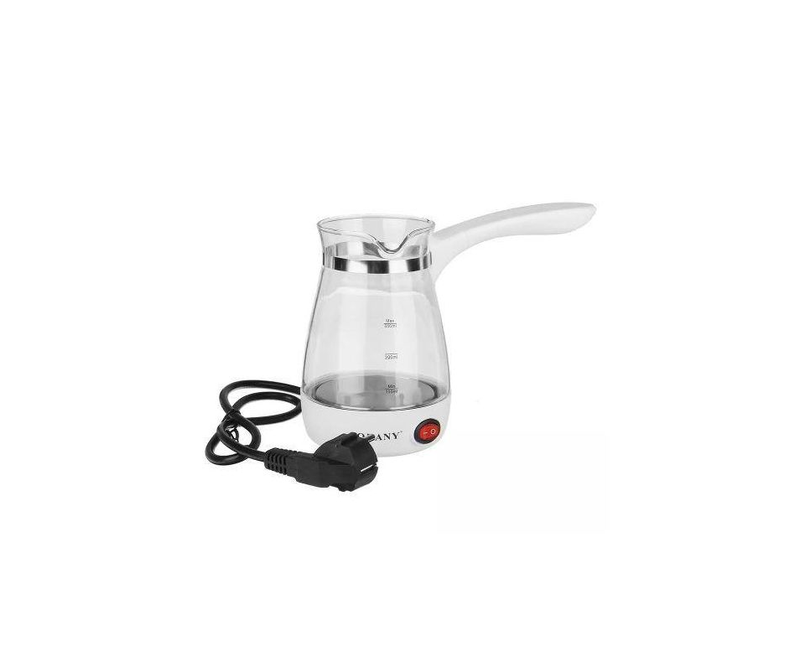 500ml Coffee Maker Pot, Glass Electrical Coffee Kettle, White.
