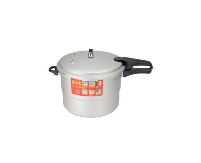 20CM 4L Aluminum Pressure Cooker With Steamer - Silver