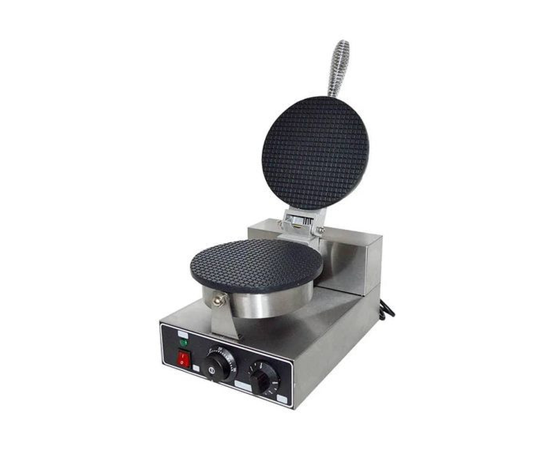 Electric Commercial Machine For Making Crisp Icecream Cones-Silver/Black