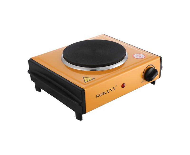 Electric Solid Hot Plate-Yellow/Black