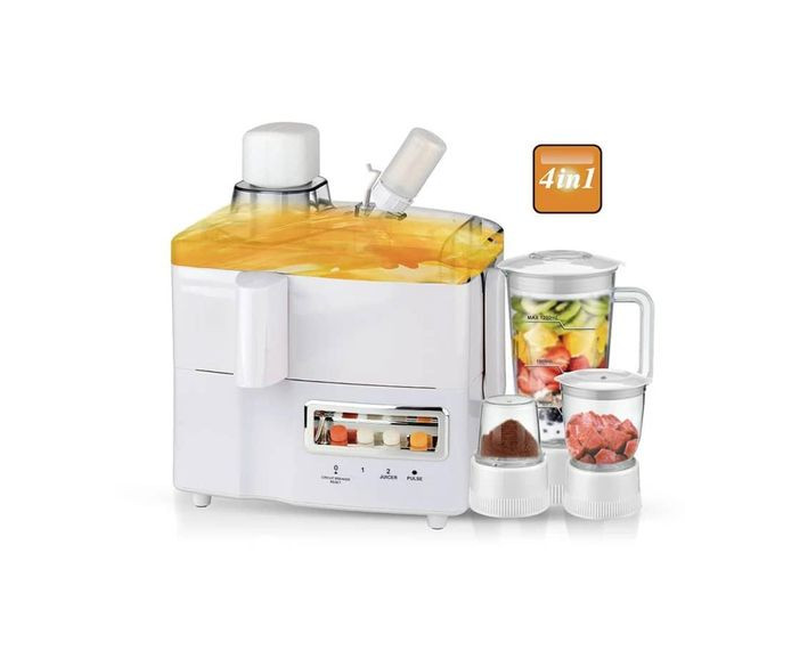 4 In 1 Multifunction Juicer Blender Grill Mill For Making All Juices And Milk Shakes-Multicolour