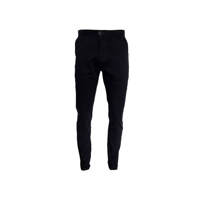 Men's Khaki Trousers - Black