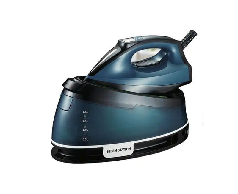 Electric Steaming Iron With A Ceramic Sole Plate And Large Tank With Lots Of Steam For Ironing All Fabrics-Blue