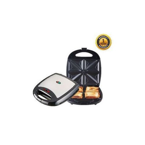 Electro Master EM-SW-1131 4 Slice Sandwich Maker - Black & Silver