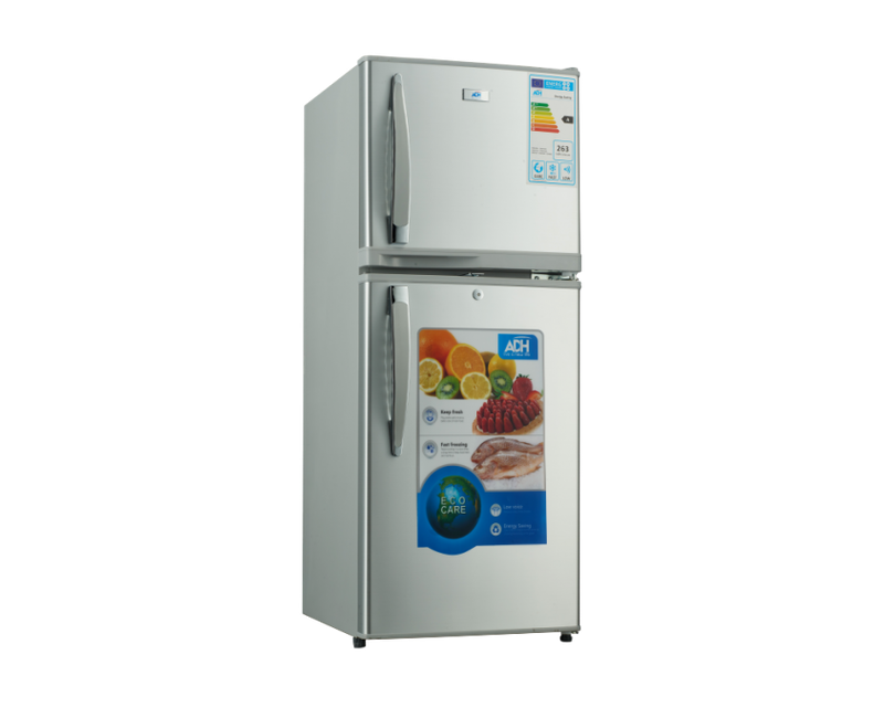 108 Litres Double Door Refrigerator-Silver/Grey
