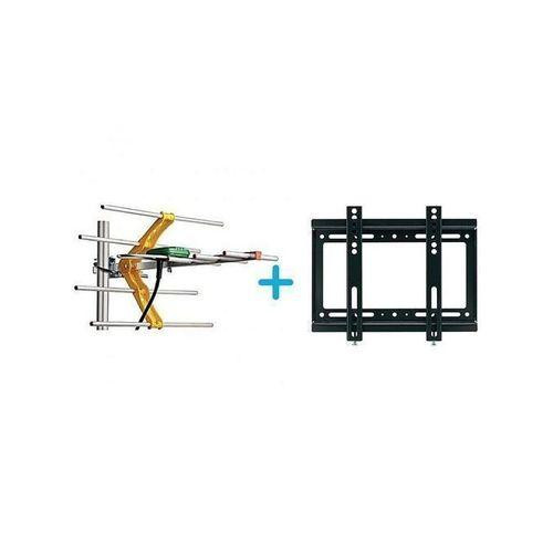 r Digital TV Aerial-10m Cable +TV Mount 14" - 42" - Black