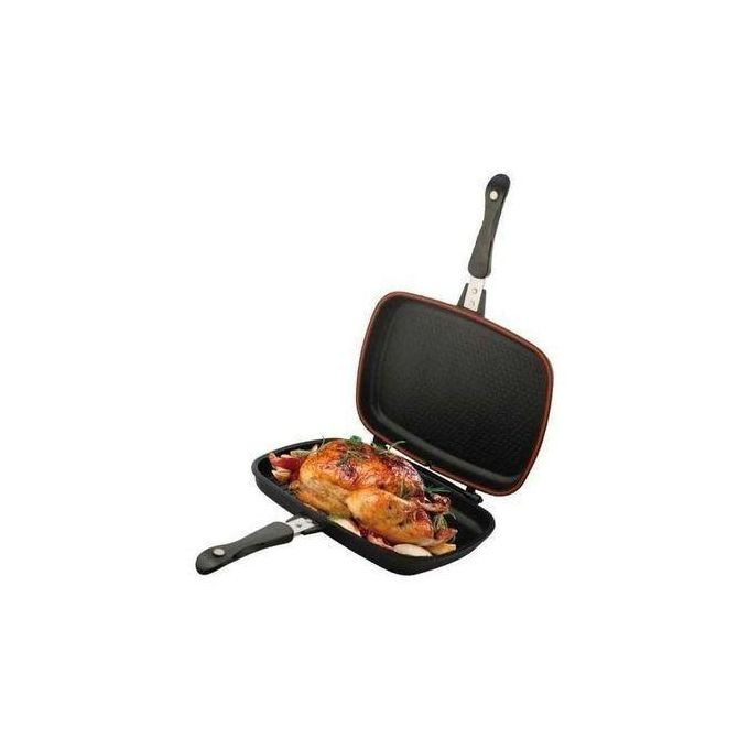 36Cm Double Grill Pan – Black