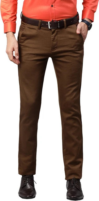 Mens Khaki Trousers  Brown