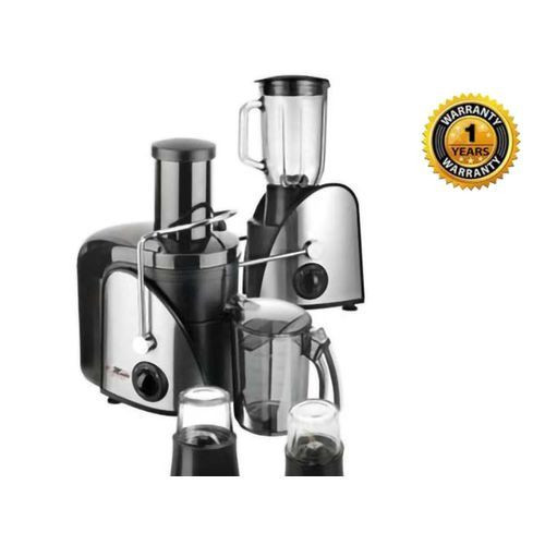 4-in-1 Juice Extractor & Food Processor – 1.5 Litre – Black & Silver