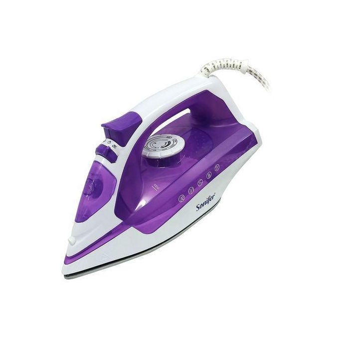 Electric Steam Dry Flat Iron - Purple, White, Blue
