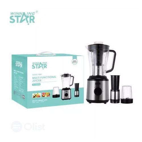 3 In 1 Multifunctional Fruits Electric Blender-Silver/Black