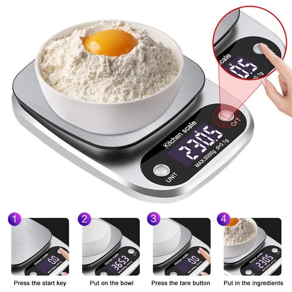 10kg 0.1g Digital Kitchen Scales Multi-Function LED Portable Electronic Kitchen Scales Mini Digital Scale Weighing Scale